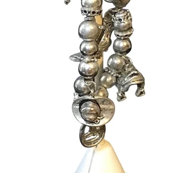 Silver Tone Stretch Western Charm Bracelet (1357) - Picture 5 of 5